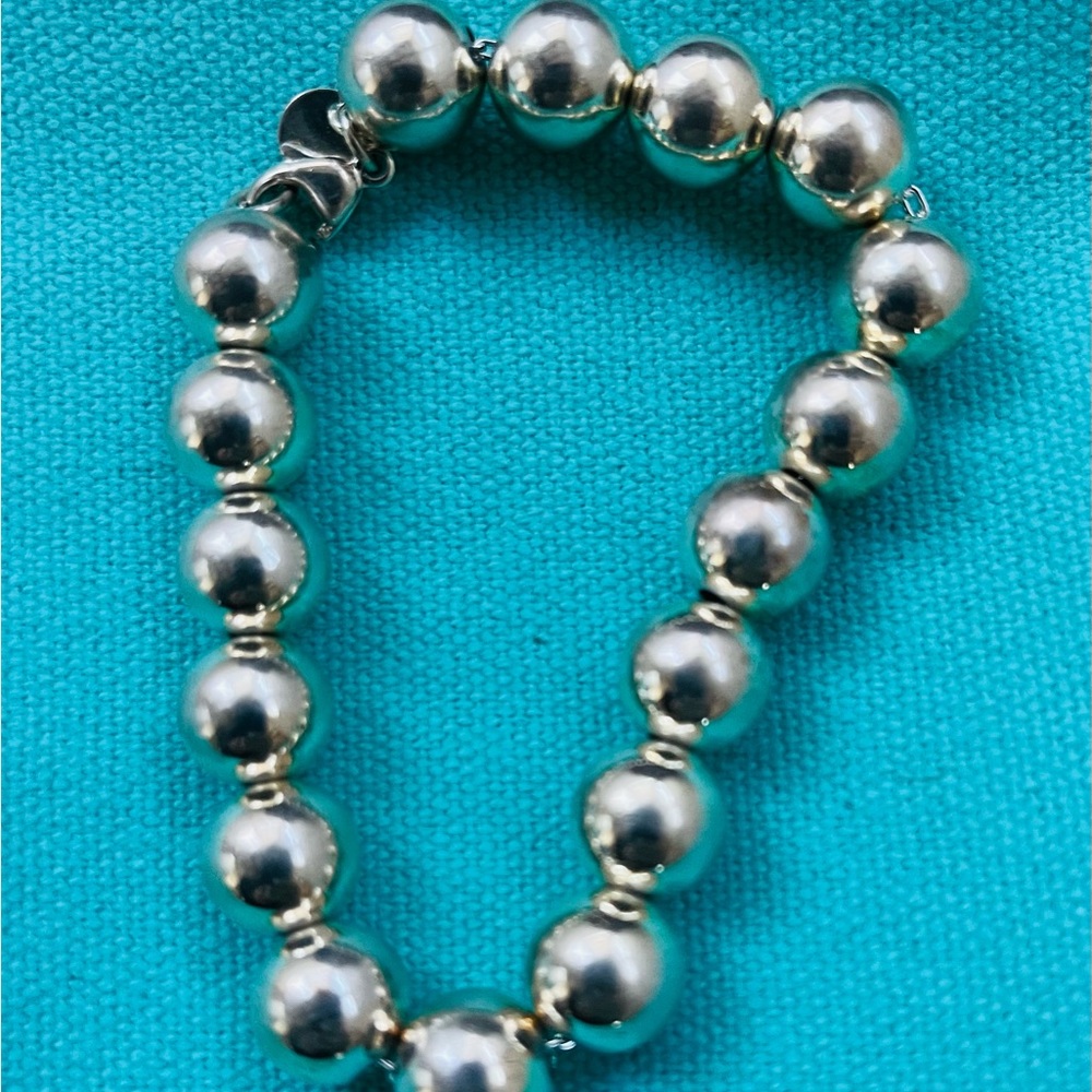 Tiffany & Co. Silver Authentic Beaded Ball Bracelet